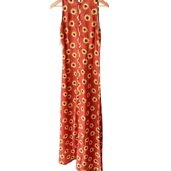 NWT Timeless London Glini Maxi Dress Orange Sunflowers 6, 12 Summer - Picture 6 of 9